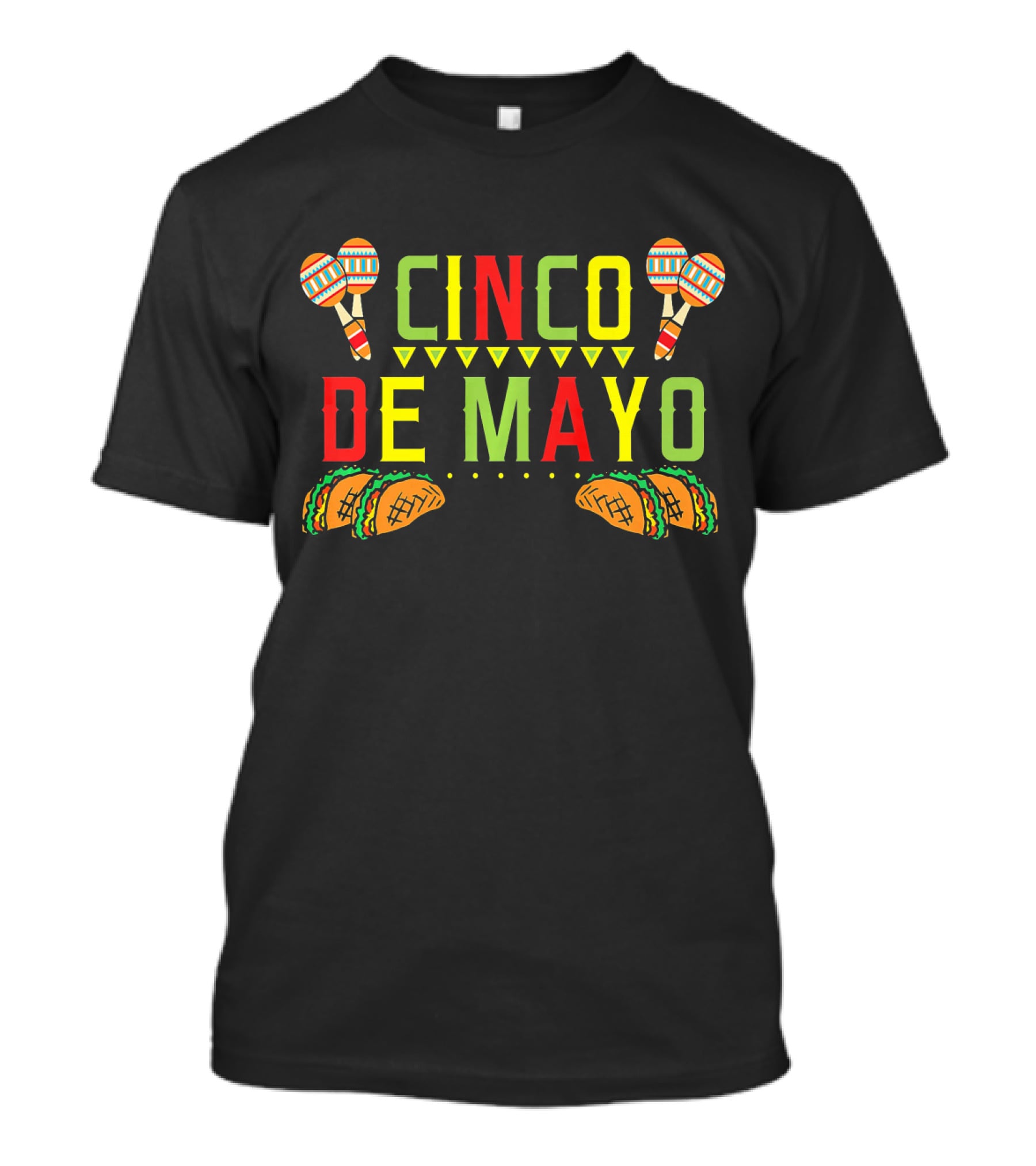 Cinco De Mayo Tacos Maracas Mexic Fiesta T-Shirt