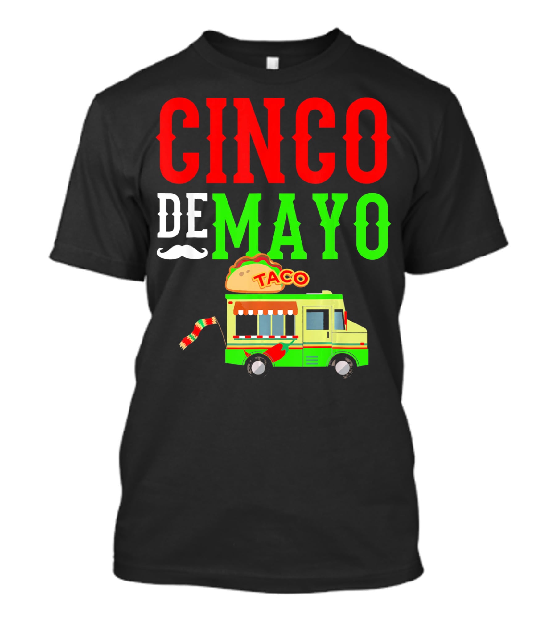 Cinco De Mayo Taco Bus Funny Mexico T-Shirt