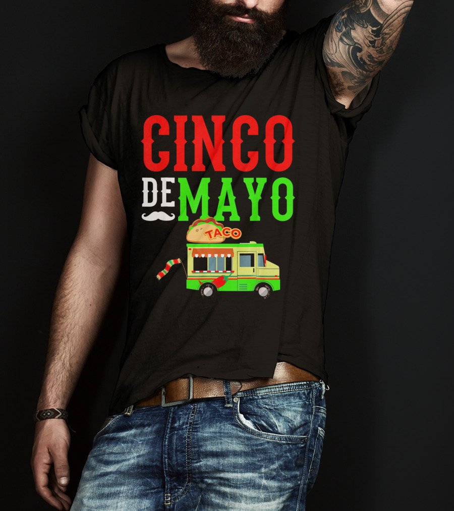 Cinco De Mayo Taco Bus Funny Mexico T-Shirt