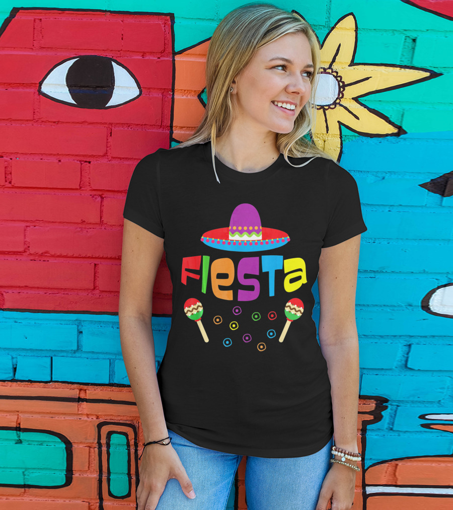Fiesta Sombrero And Maracas T-Shirt