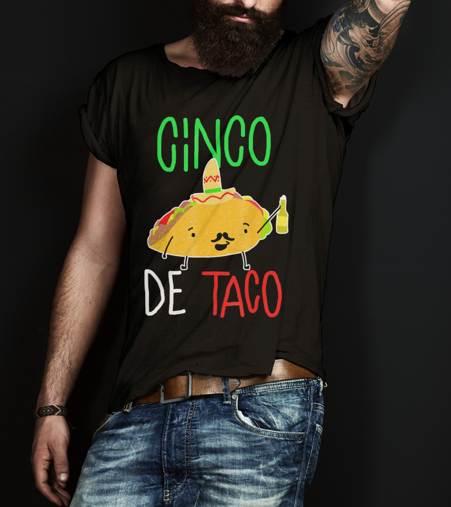 Cinco De Taco Cute Cinco De Mayo Taco Sombrero Fiesta T-Shirt