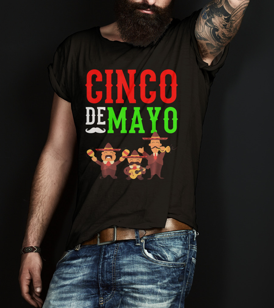Cinco De Mayo Mariachi Musical Instruments T-Shirt