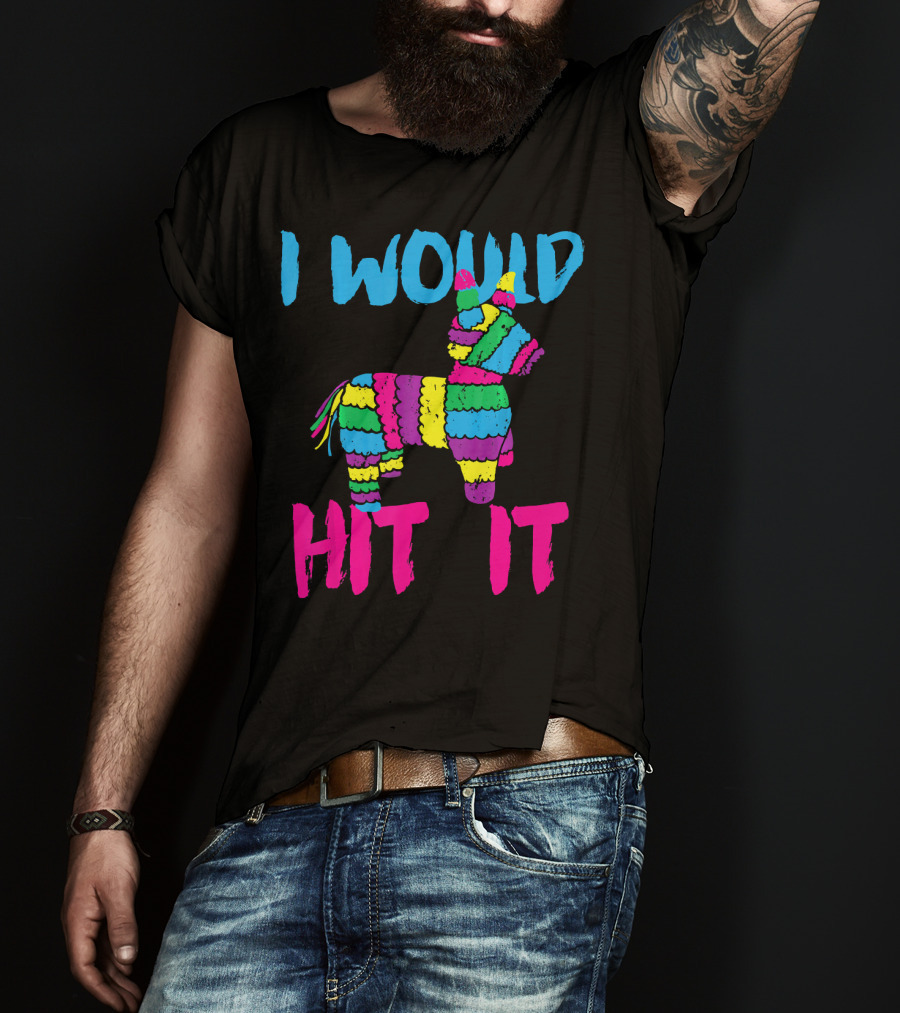 I Would Hit It Colorful Cinco De Mayo Piñata T-Shirt