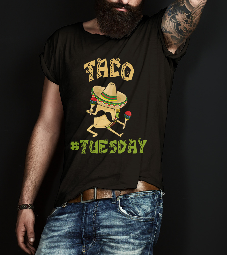 Taco Tuesday Cinco De Mayo Sombrero And Maracas T-Shirt
