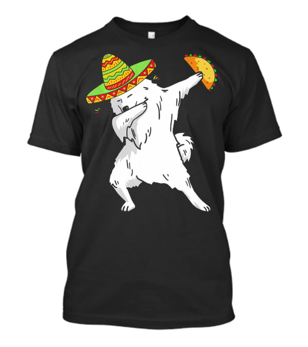 Cinco De Mayo Samoyed Dabbing With Taco And Sombrero T-Shirt