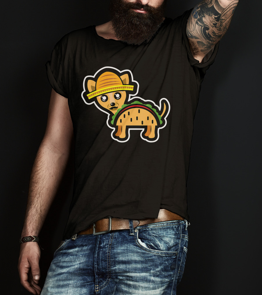 Funny Chihuahua Taco Mexico Sombrero Cin T-Shirt