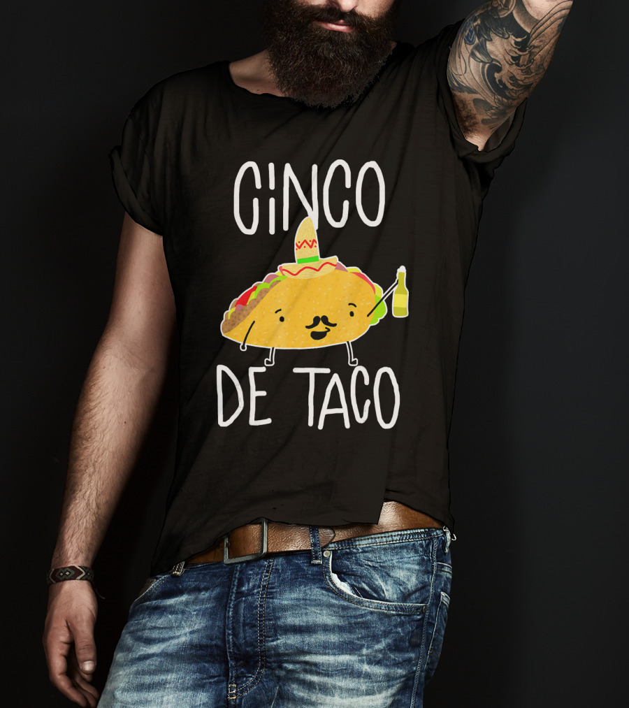 Cinco De Taco Funny Cute Mexican Fiesta T-Shirt