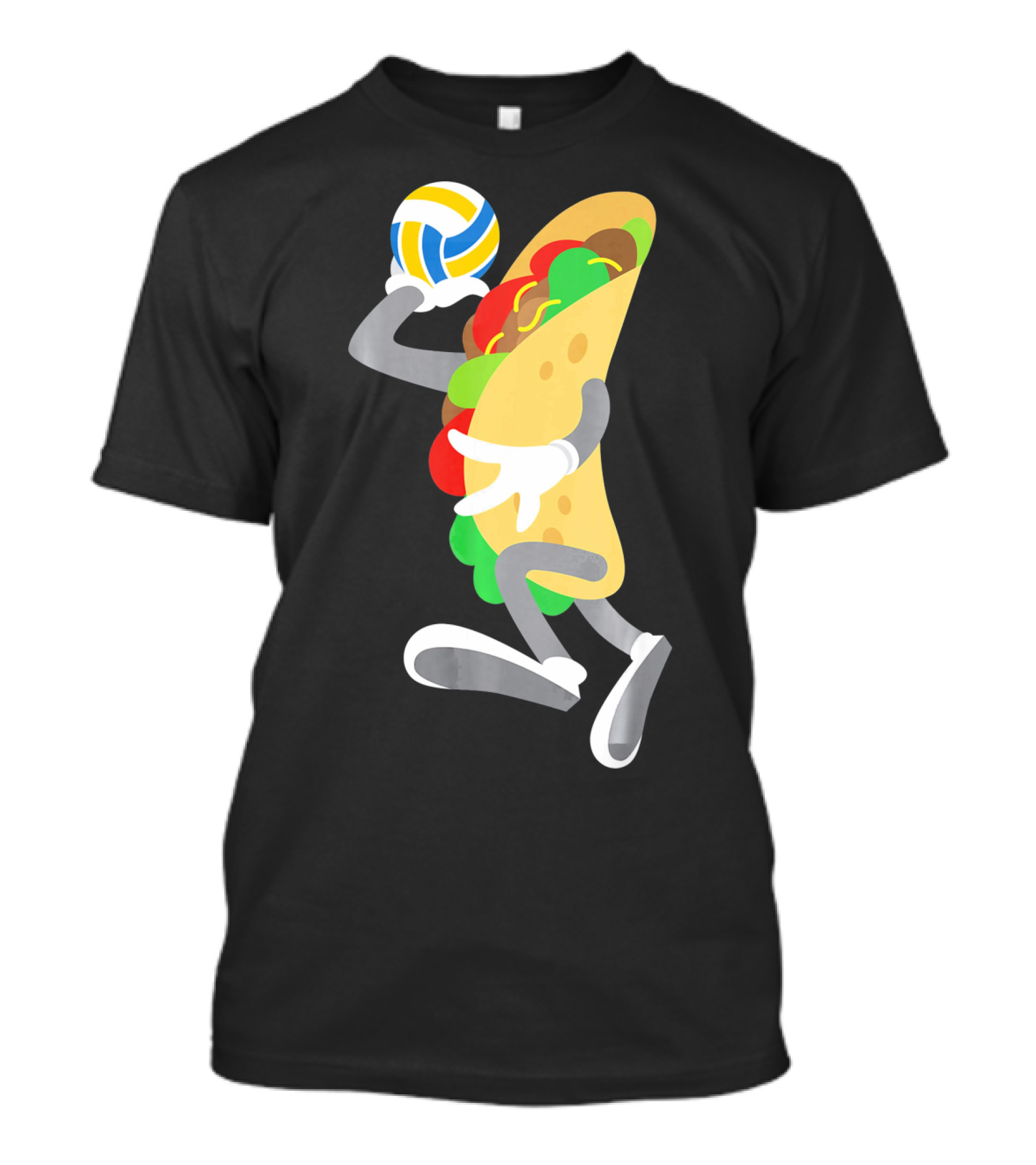 Taco Volleyball Ball Funny Mexican Cinco Volleyball Player T-Shirt