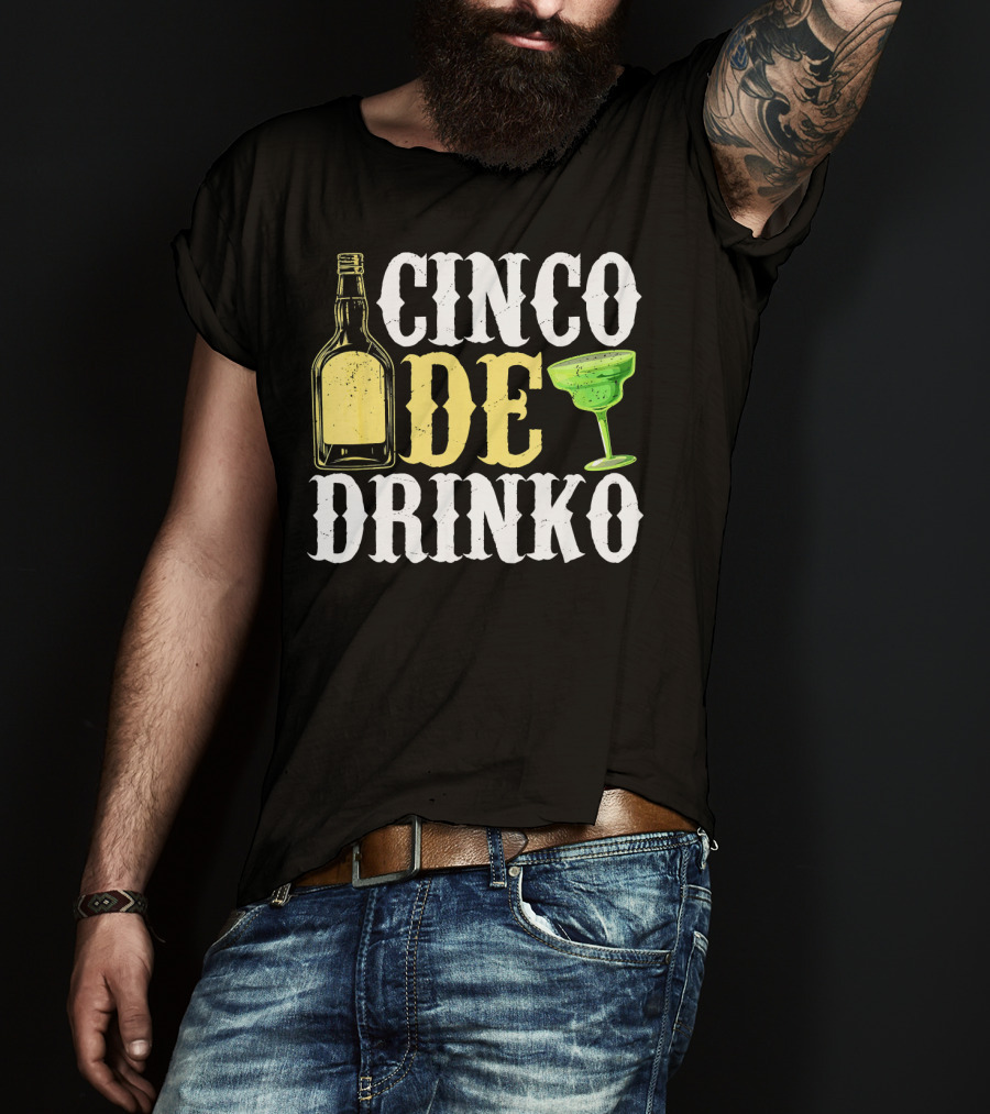 Cinco De Mayo Drinko Bottle Margarita T-Shirt