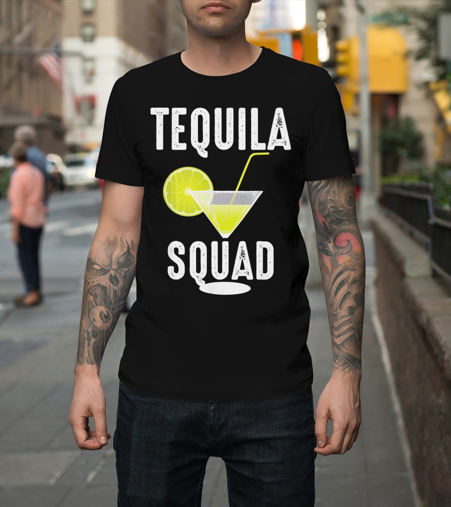 Tequila Squad Lime Margarita Drink Fan T-Shirt