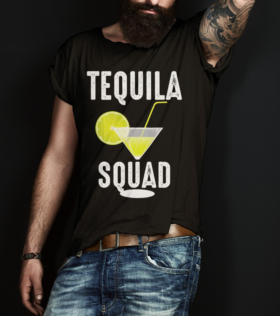 Tequila Squad Lime Margarita Drink Fan T-Shirt