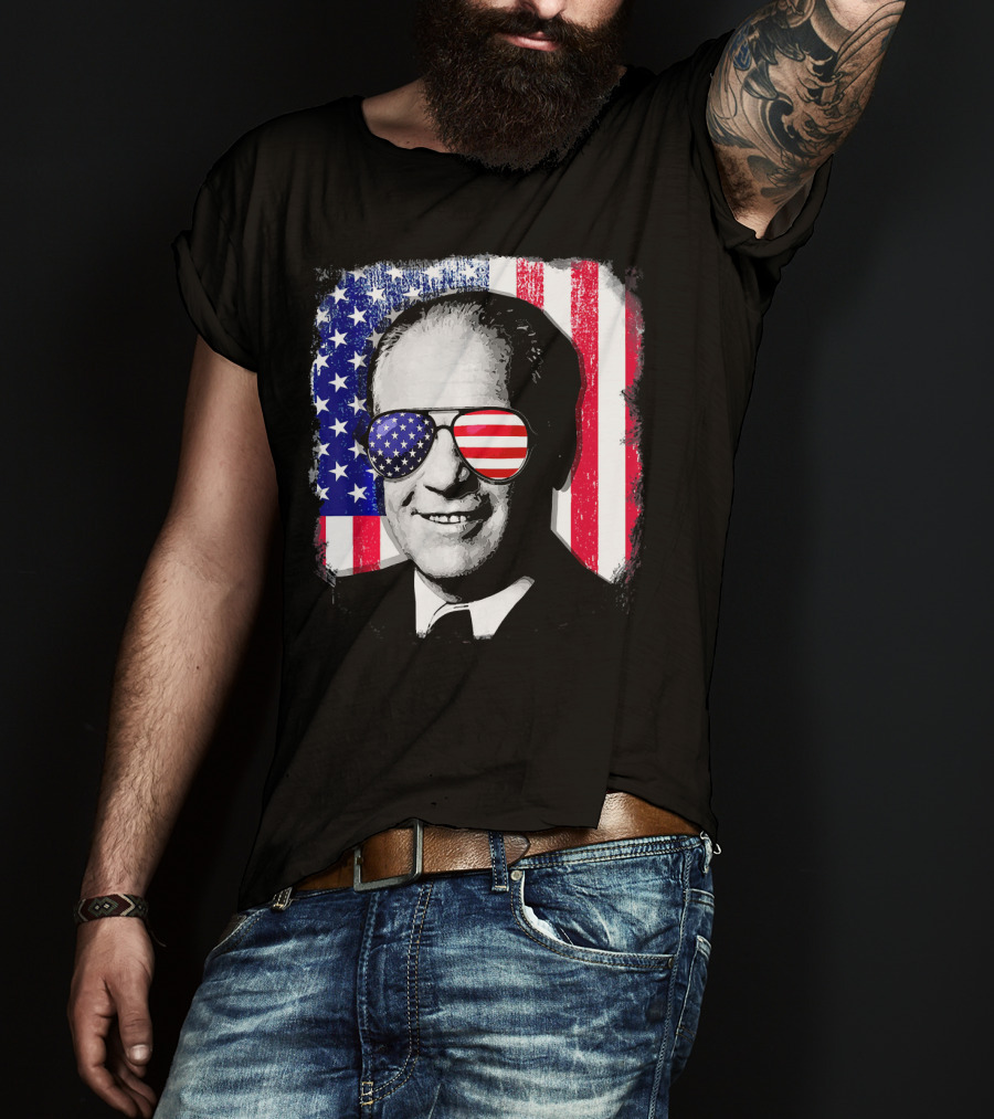 Gerald Ford American Flag Sunglasses Independence Day T-Shirt