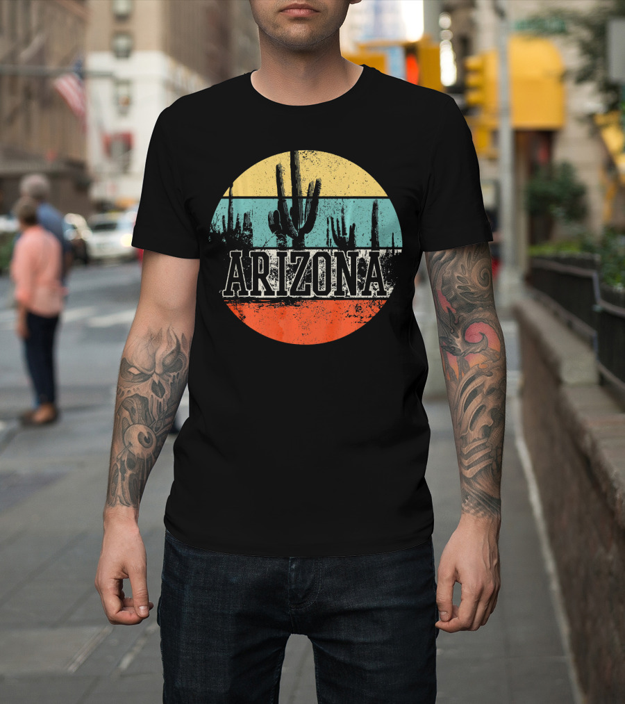 Arizona Desert Vintage Cactus Retro USA T-Shirt