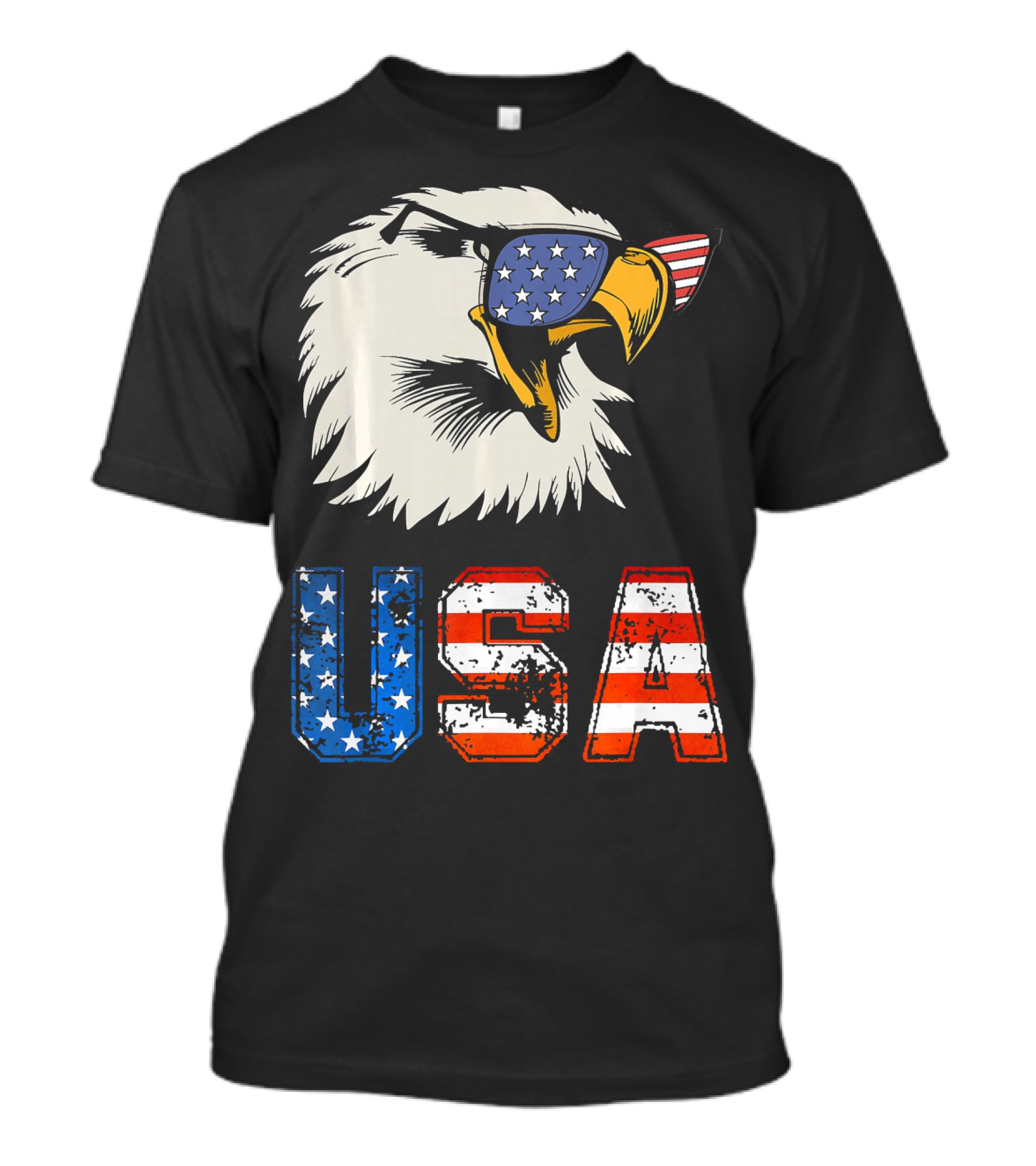 USA Patriotic Eagle American Eagle Flag Sunglasses T-Shirt