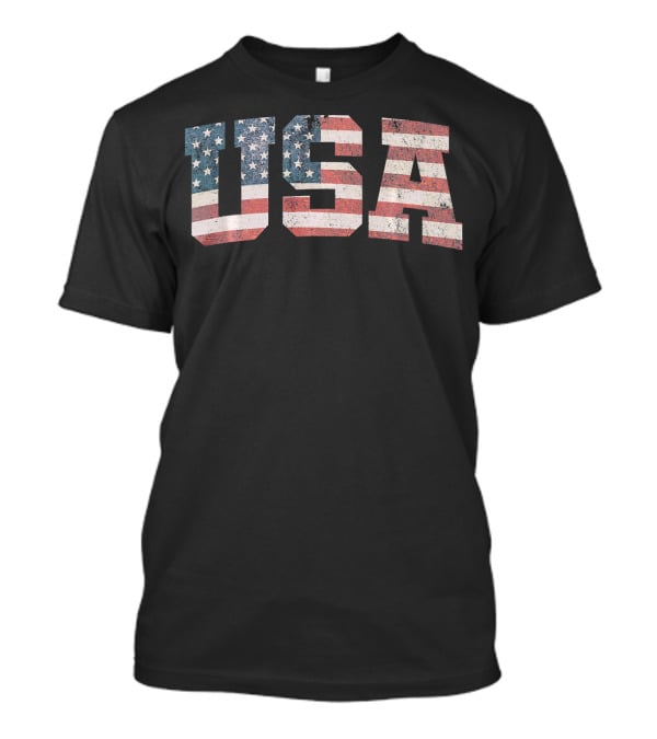 USA Flag Patriotic Vintage Look T-Shirt