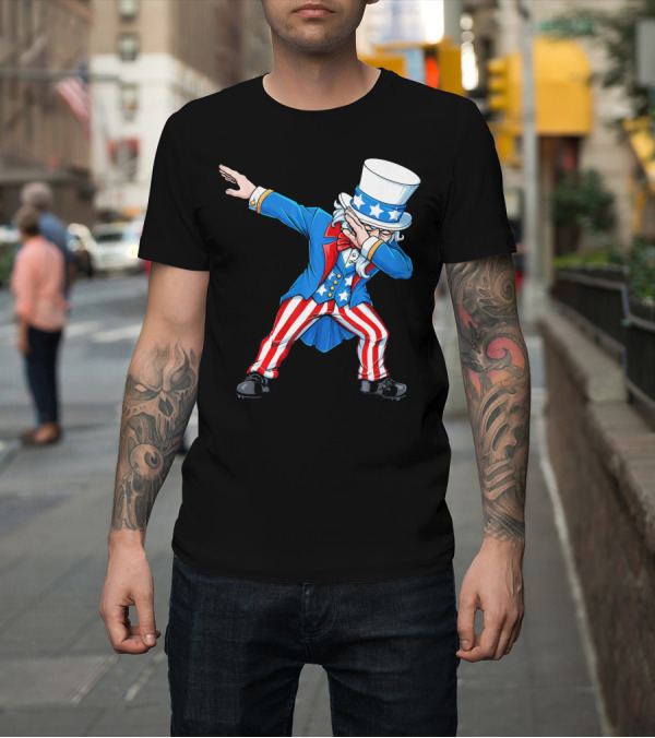 Shirt: Patriotic 4th Fourth of July Uncle Sam Dabbing T-Shirt Patriotic 4th Fourth of July Uncle Sam Dabbing T-Shirt
