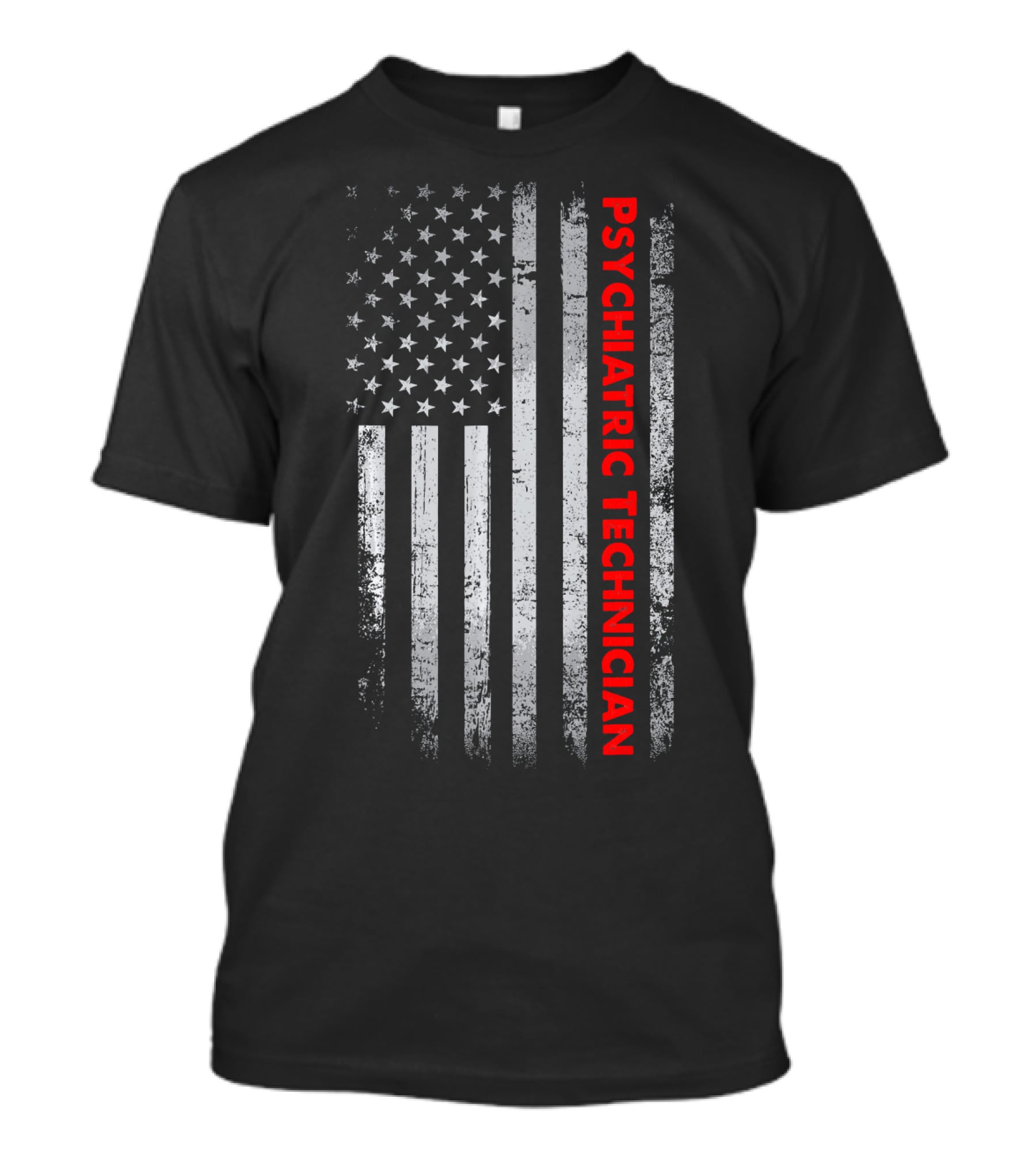 American Flag Psychiatric Technician T-Shirt