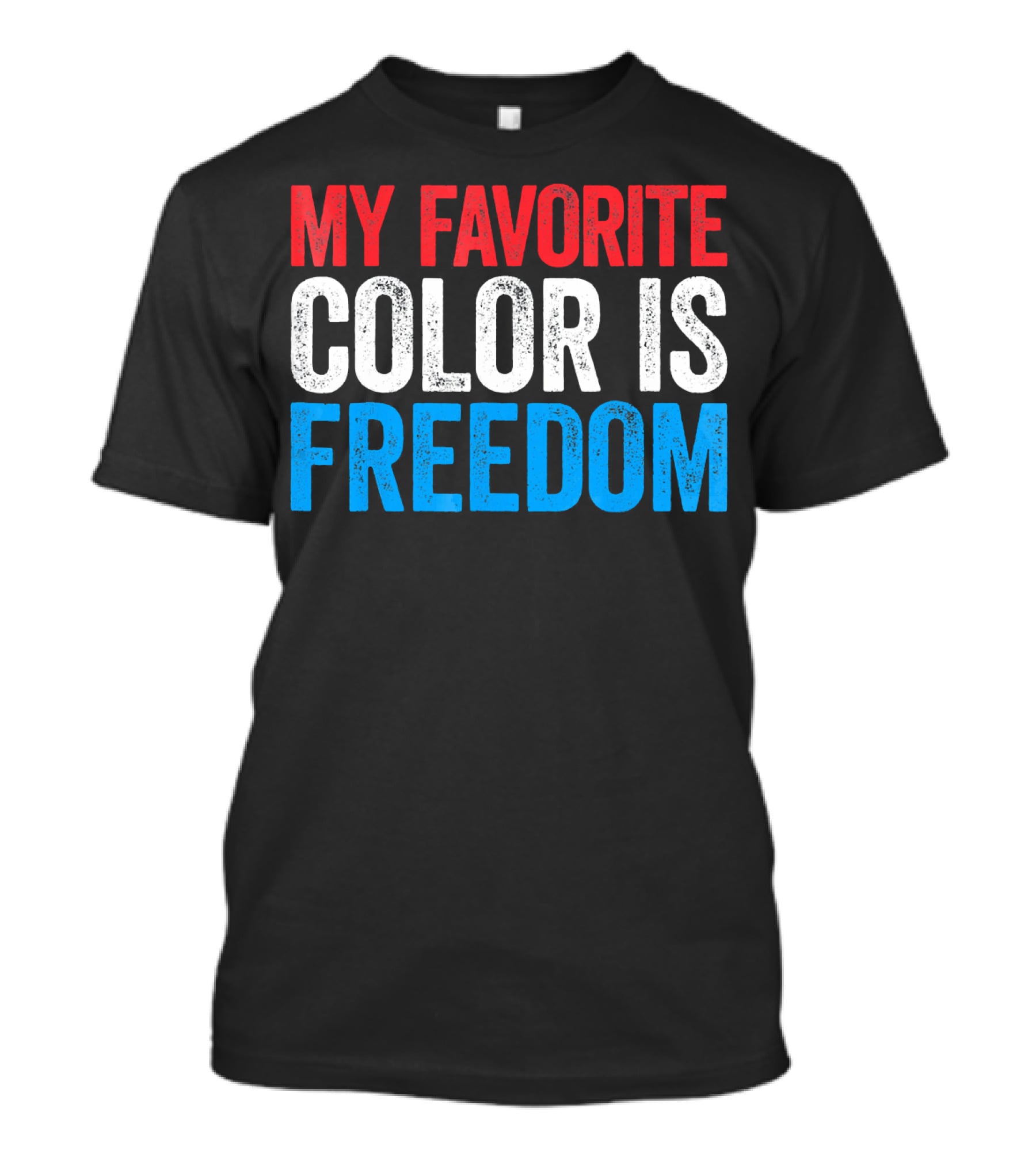 My Favorite Color Is Freedom Pixelated Patriotic T-Shirt