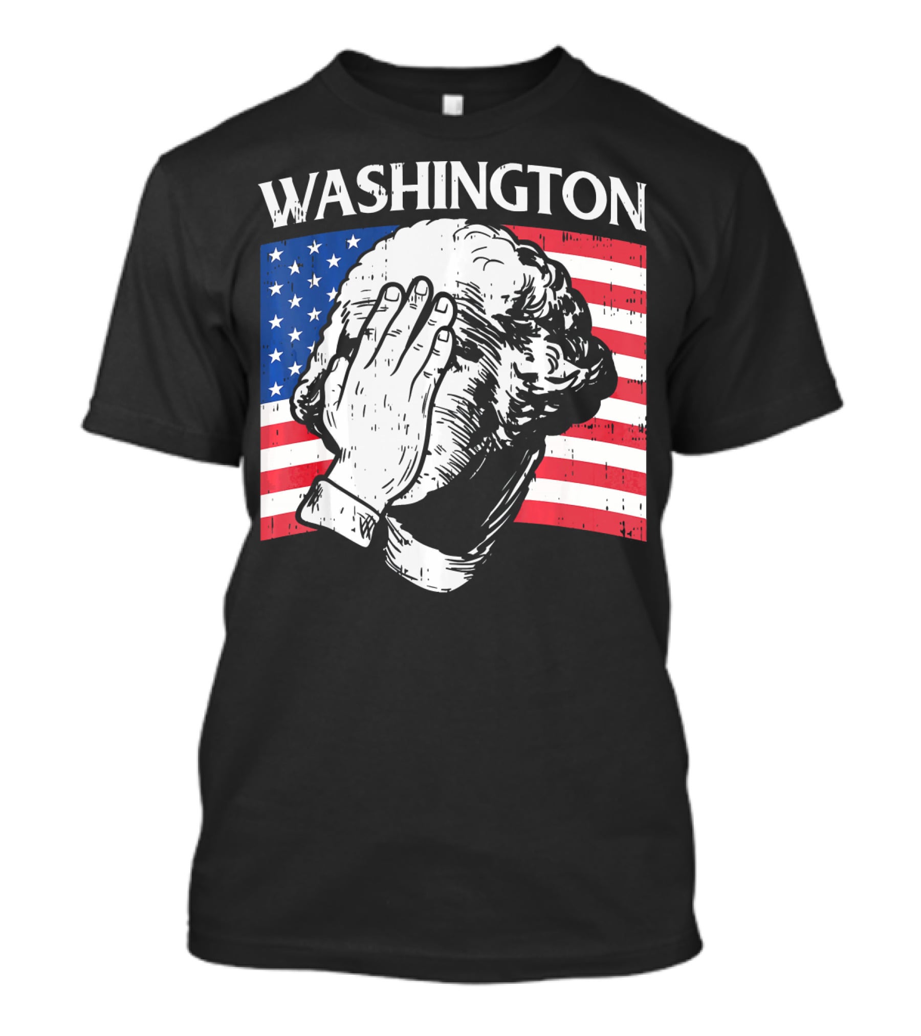 Washington Facepalm American Flag Background T-Shirt