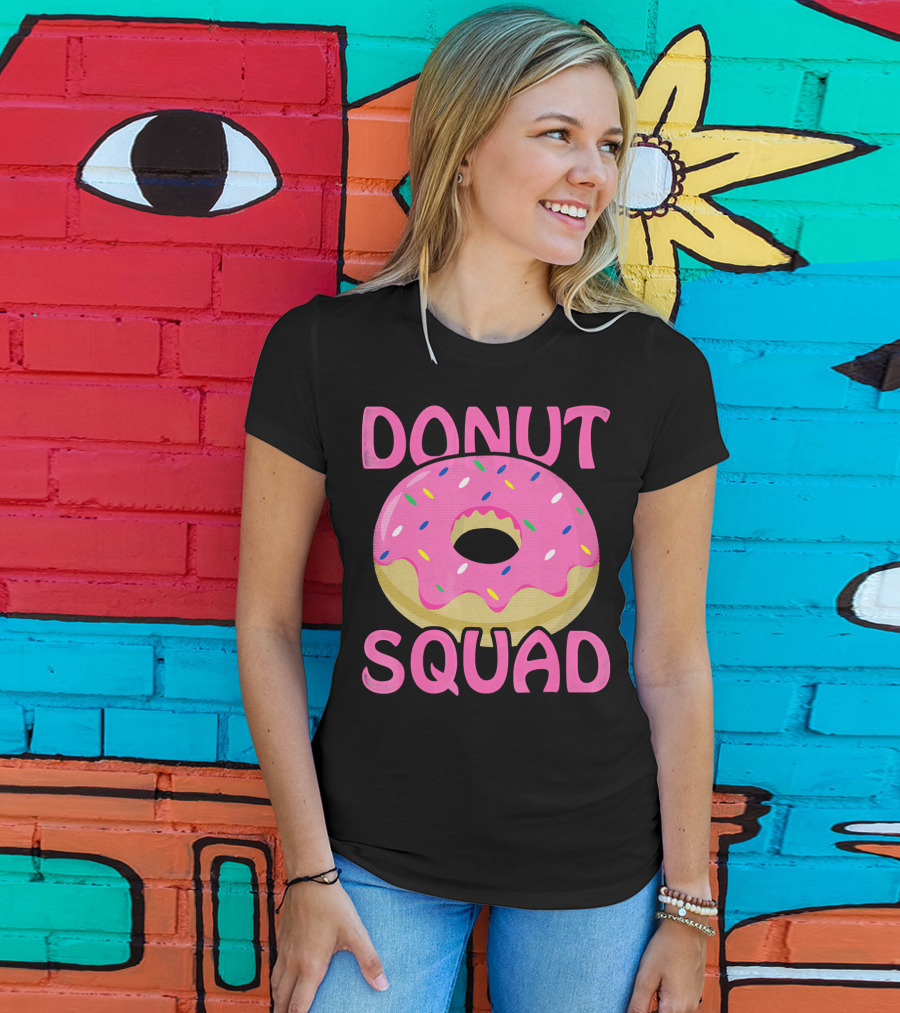 Donut Squad Pink Sprinkles Birthday T-Shirt