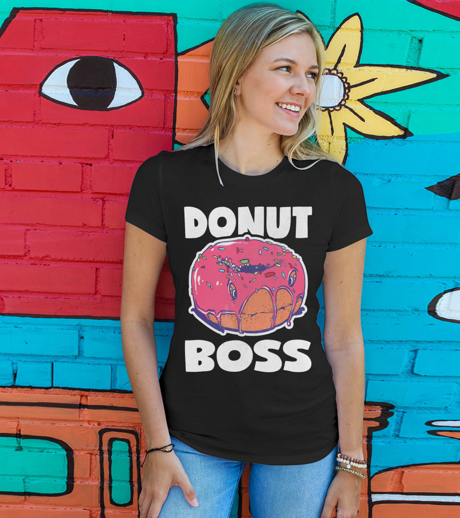 Donut Boss Vintage Baked Fried Cake Donut T-Shirt