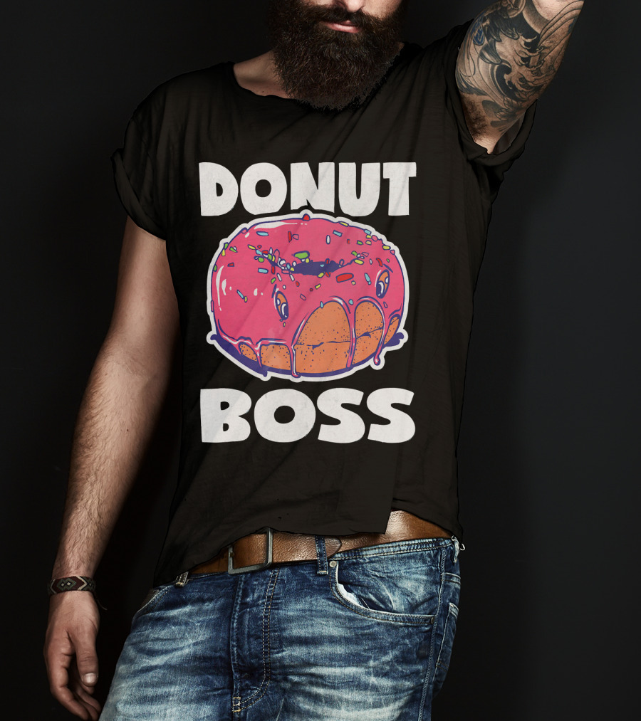 Donut Boss Vintage Baked Fried Cake Donut T-Shirt