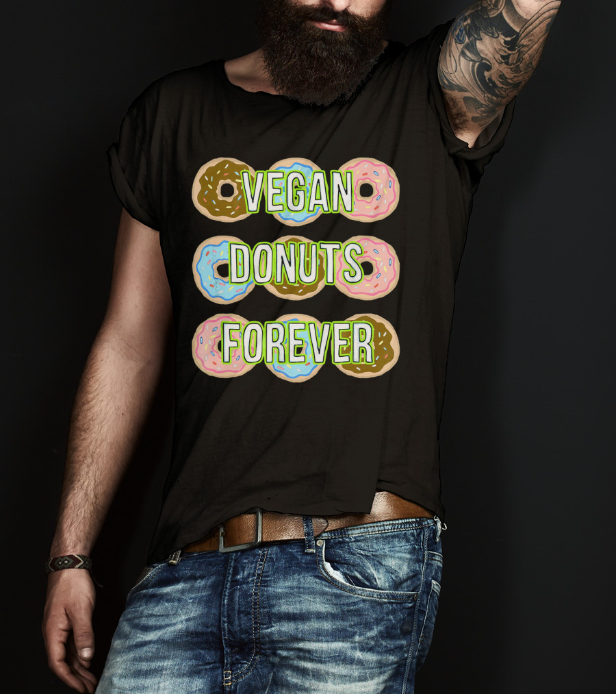Vegan Donuts Forever Sprinkles Doughnut T-Shirt