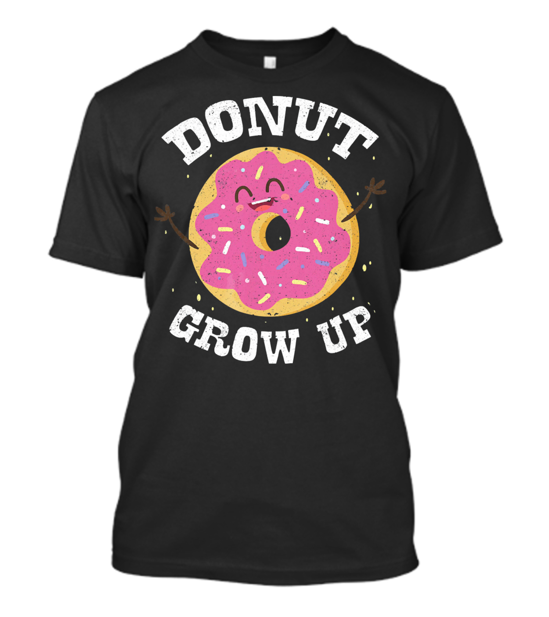 Donut Grow Up Cute Pink Frosted Dessert Foodie T-Shirt