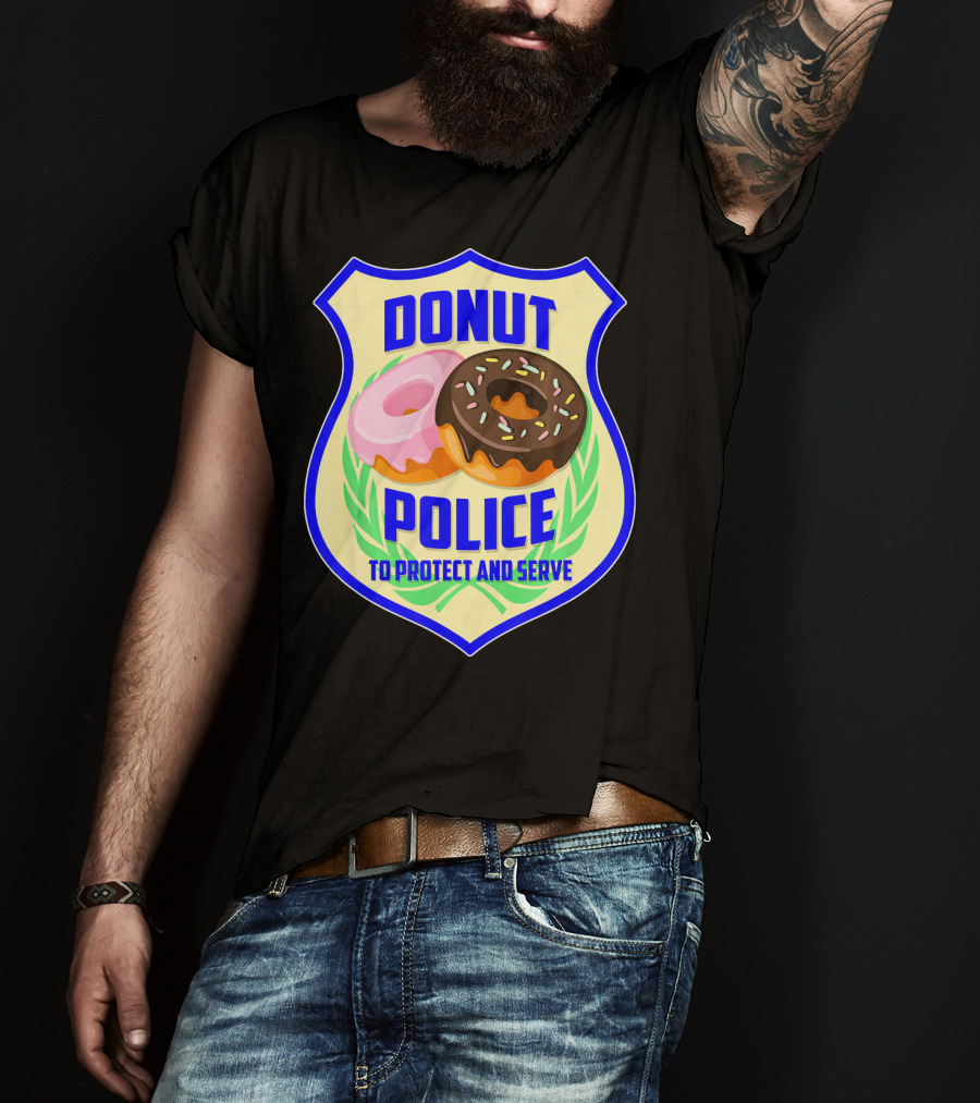Donut Police To Protect And Serve Funny Donut Lovers T-Shirt