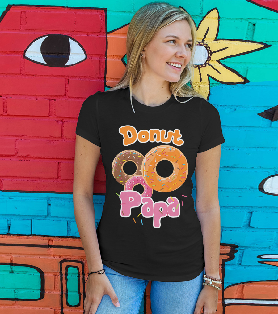 Donut Papa Fun Colorful Sprinkles T-Shirt