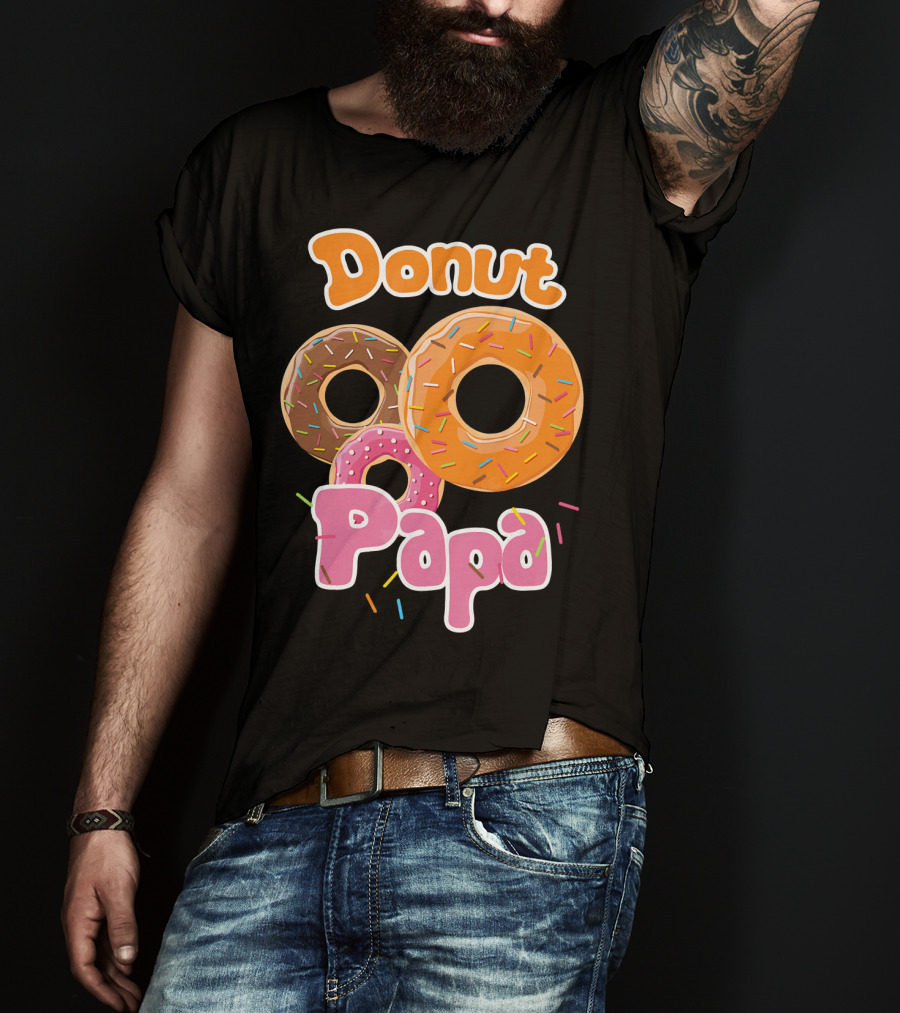Donut Papa Fun Colorful Sprinkles T-Shirt