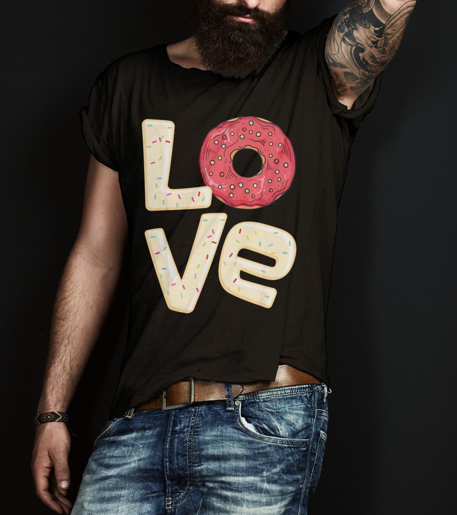 Funny I Love Bagel Donuts Sprinkled Love T-Shirt