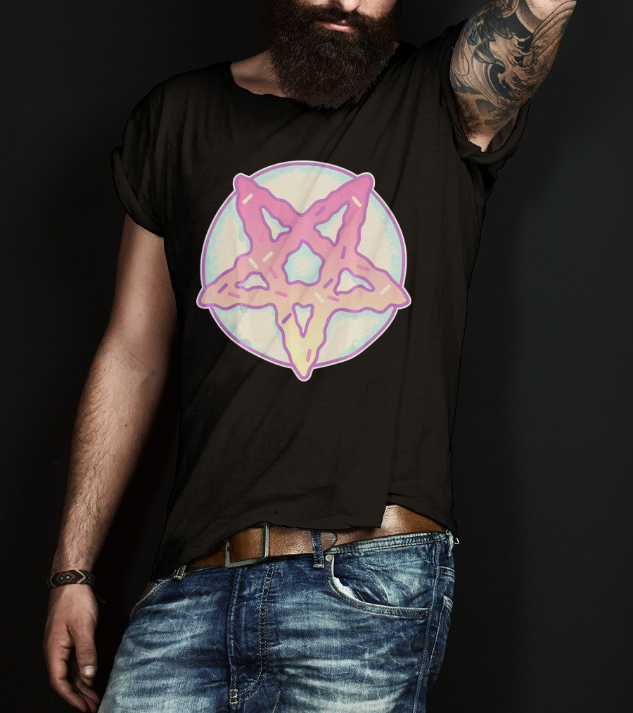 Pastel Goth Vaporwave Pentagram Satan Do Pastel Star T-Shirt
