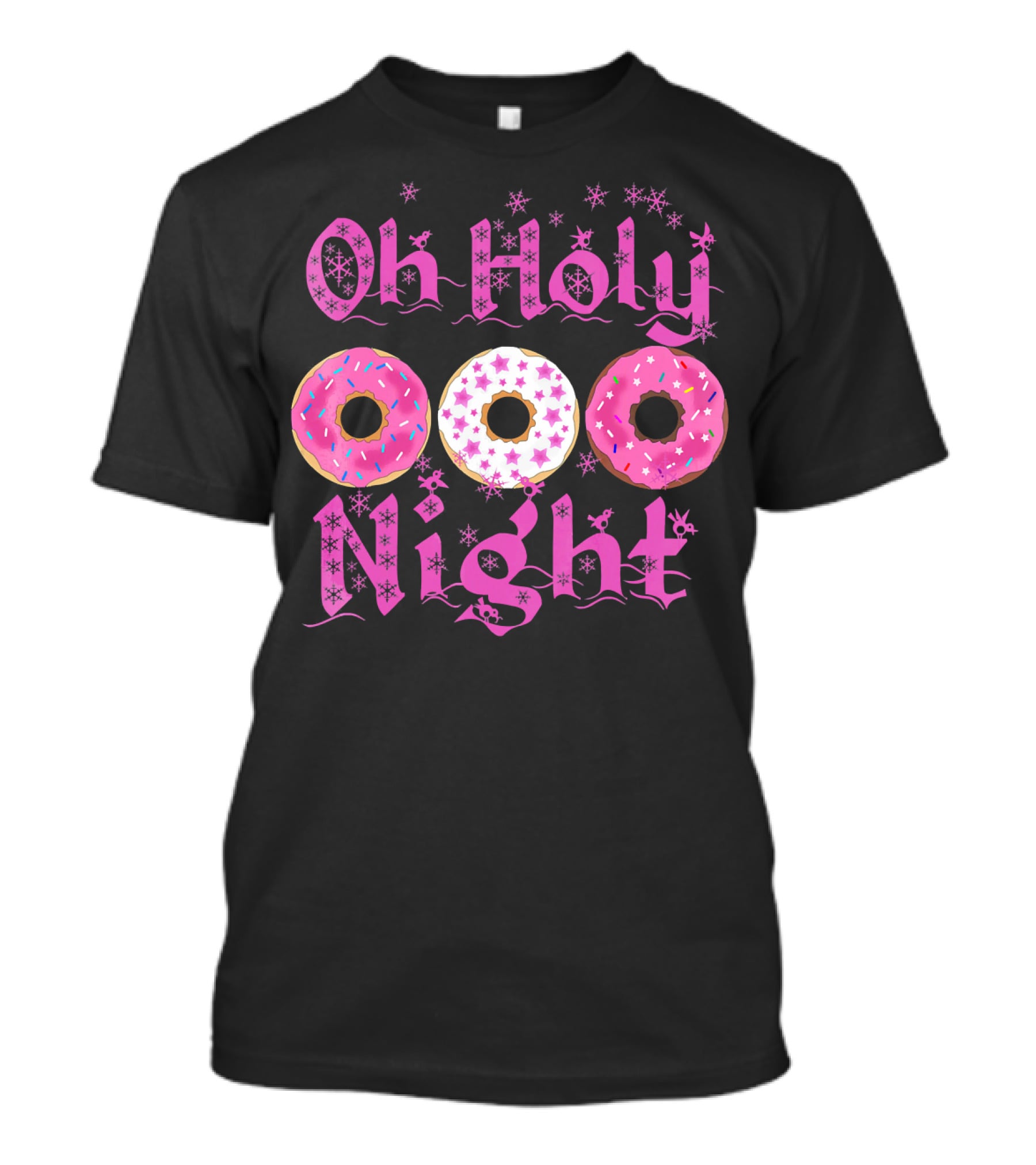 Oh Holy Night Donut Starry Pink Trio T-Shirt