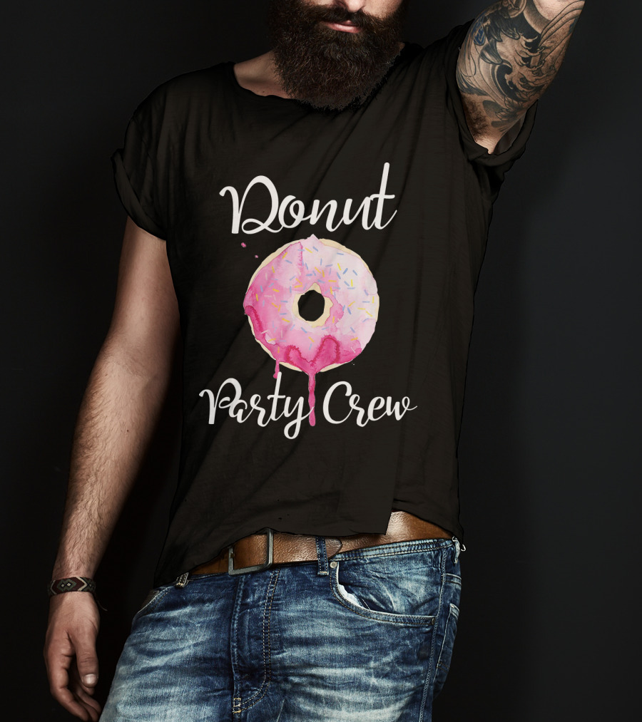 Donut Party Crew Donut Birthday T-Shirt