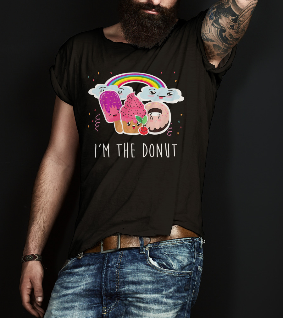Funneh Cute Rainbow Ice Cream Donut Characters I'm The Donut T-Shirt