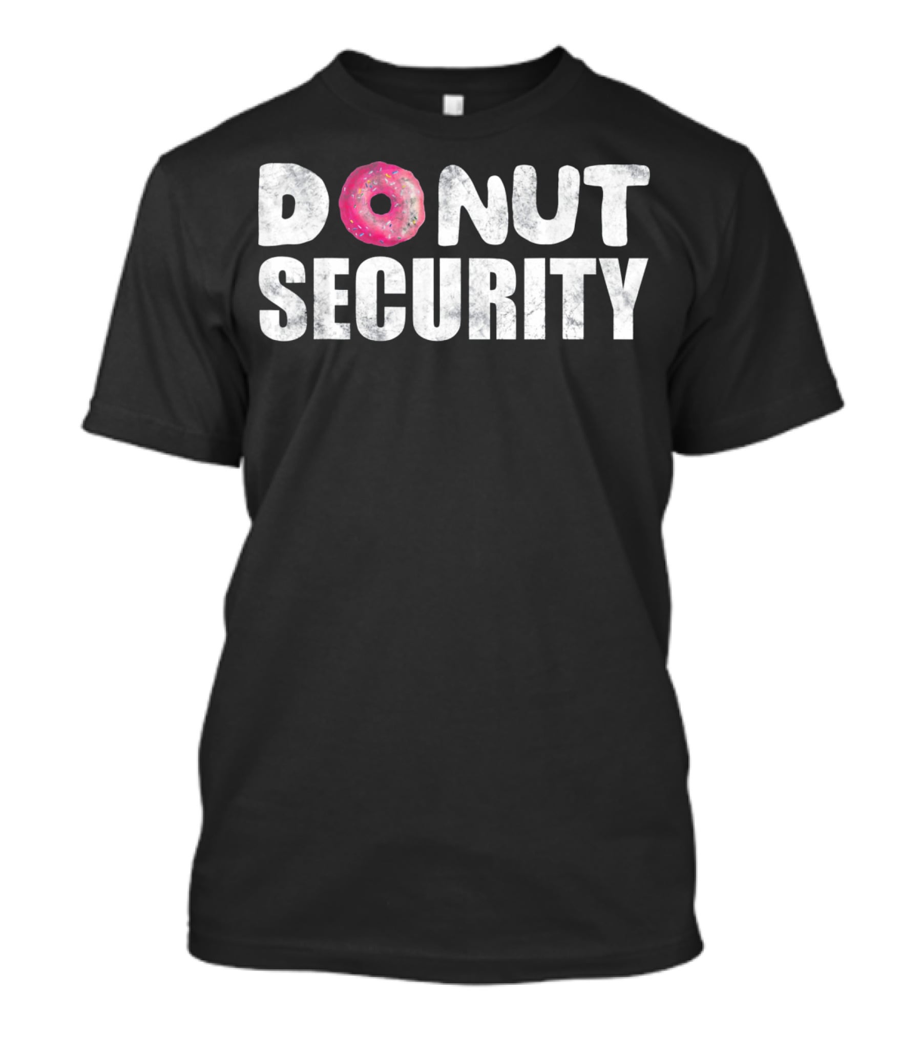 Donut Security Pink Frosted Doughnut Lettering T-Shirt