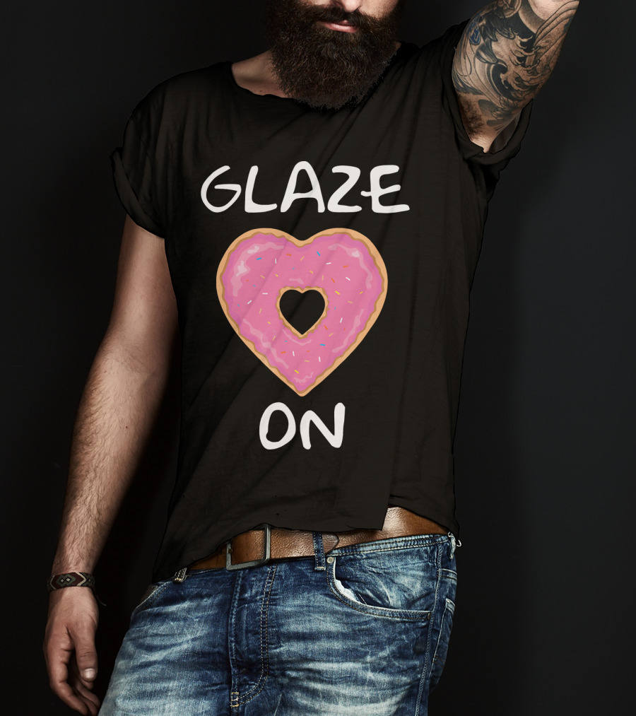 Bakers Dozen Glaze On Donut Heart T-Shirt
