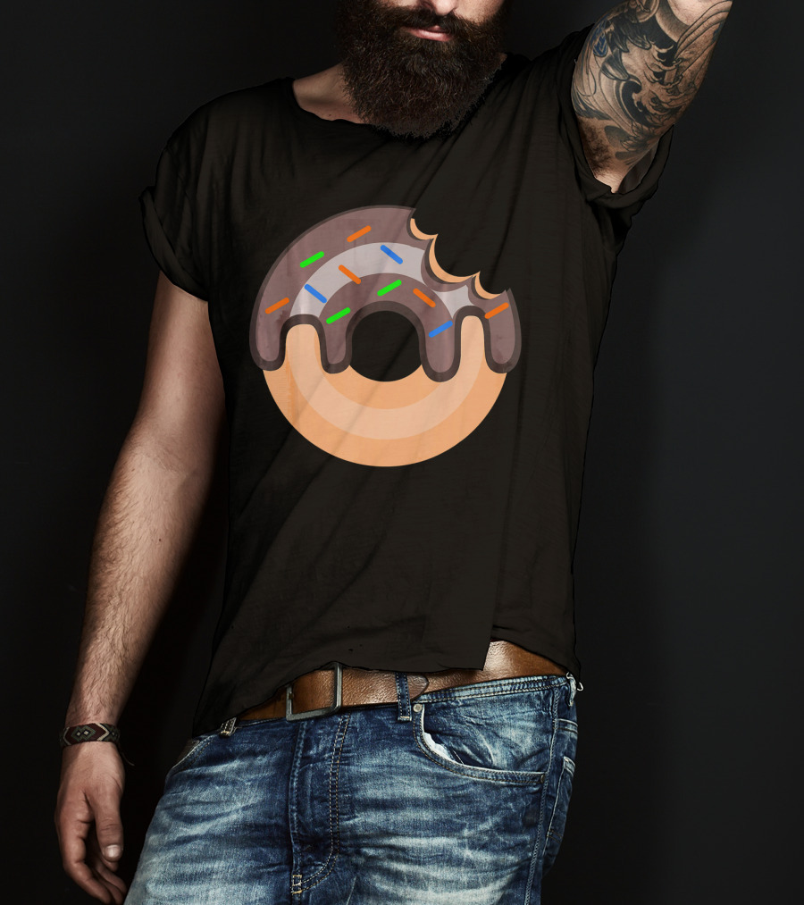 Donut Lover Favorite Food Chocolate Sprinkles Bite T-Shirt