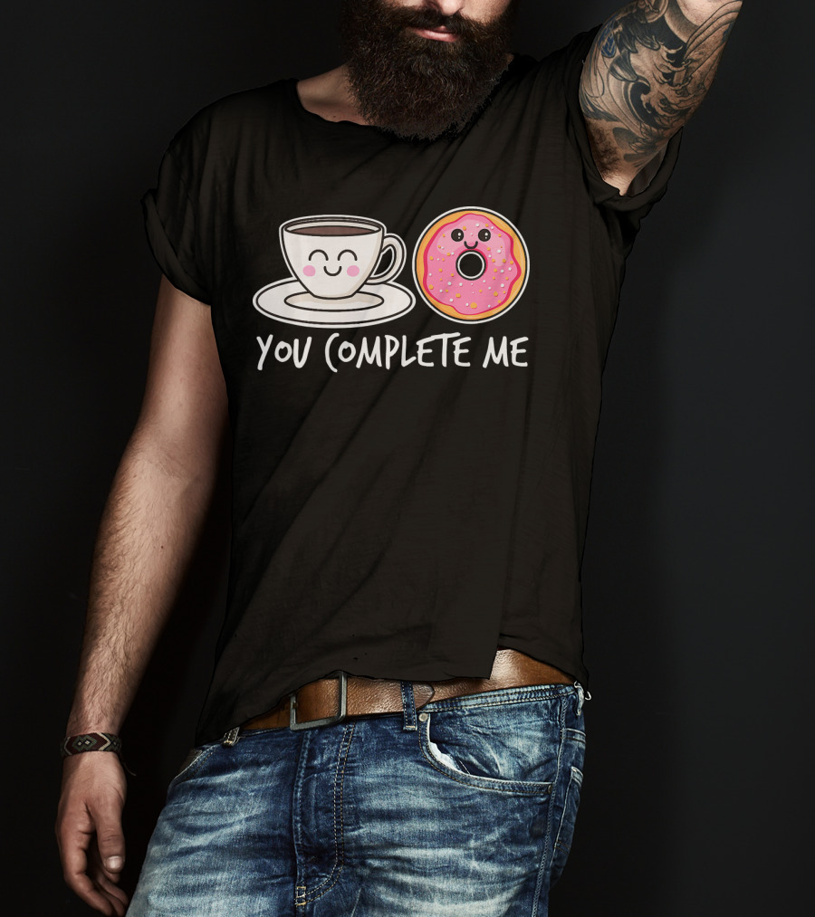 You Complete Me Kawaii Donut Tea Coffee T-Shirt