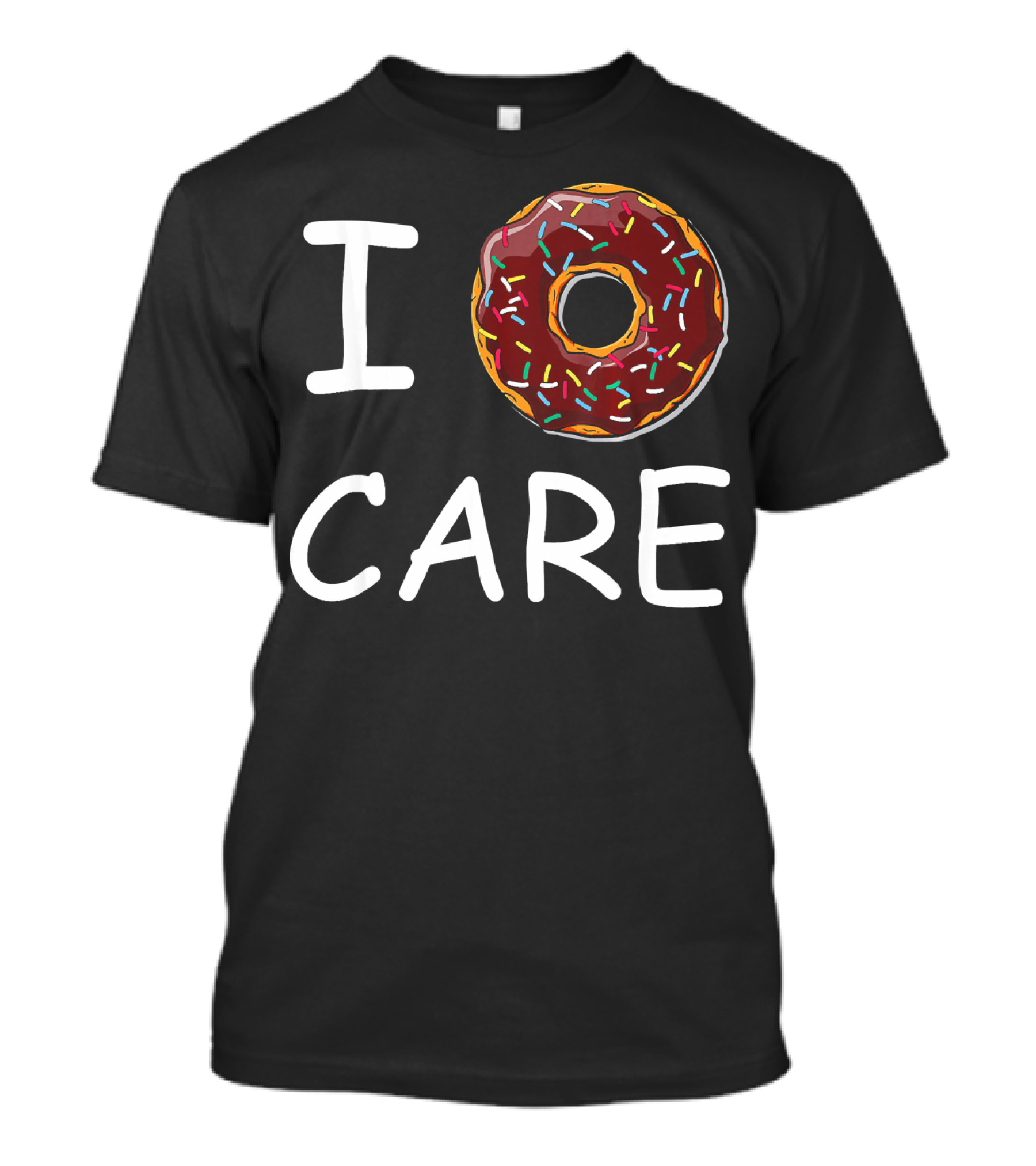 I Donut Care Sprinkles Donut Print T-Shirt