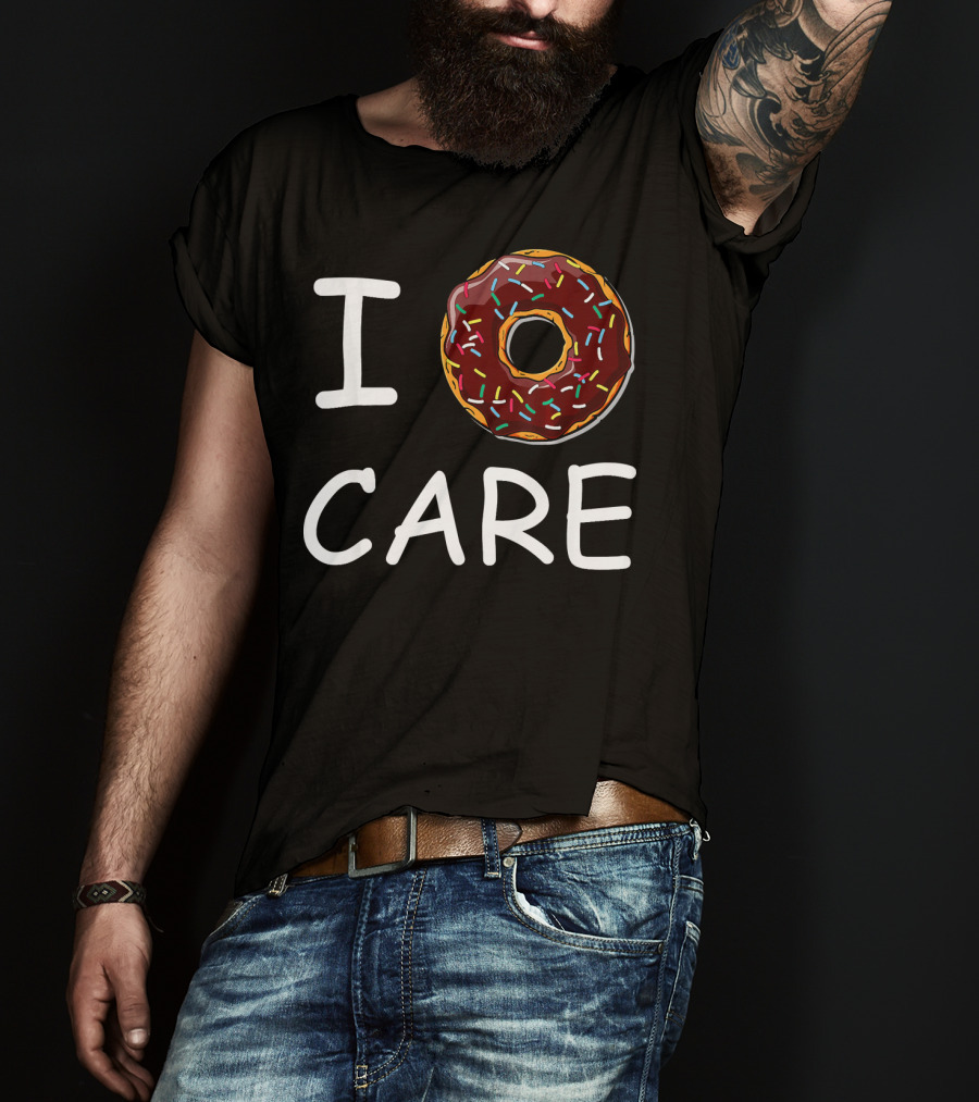 I Donut Care Sprinkles Donut Print T-Shirt