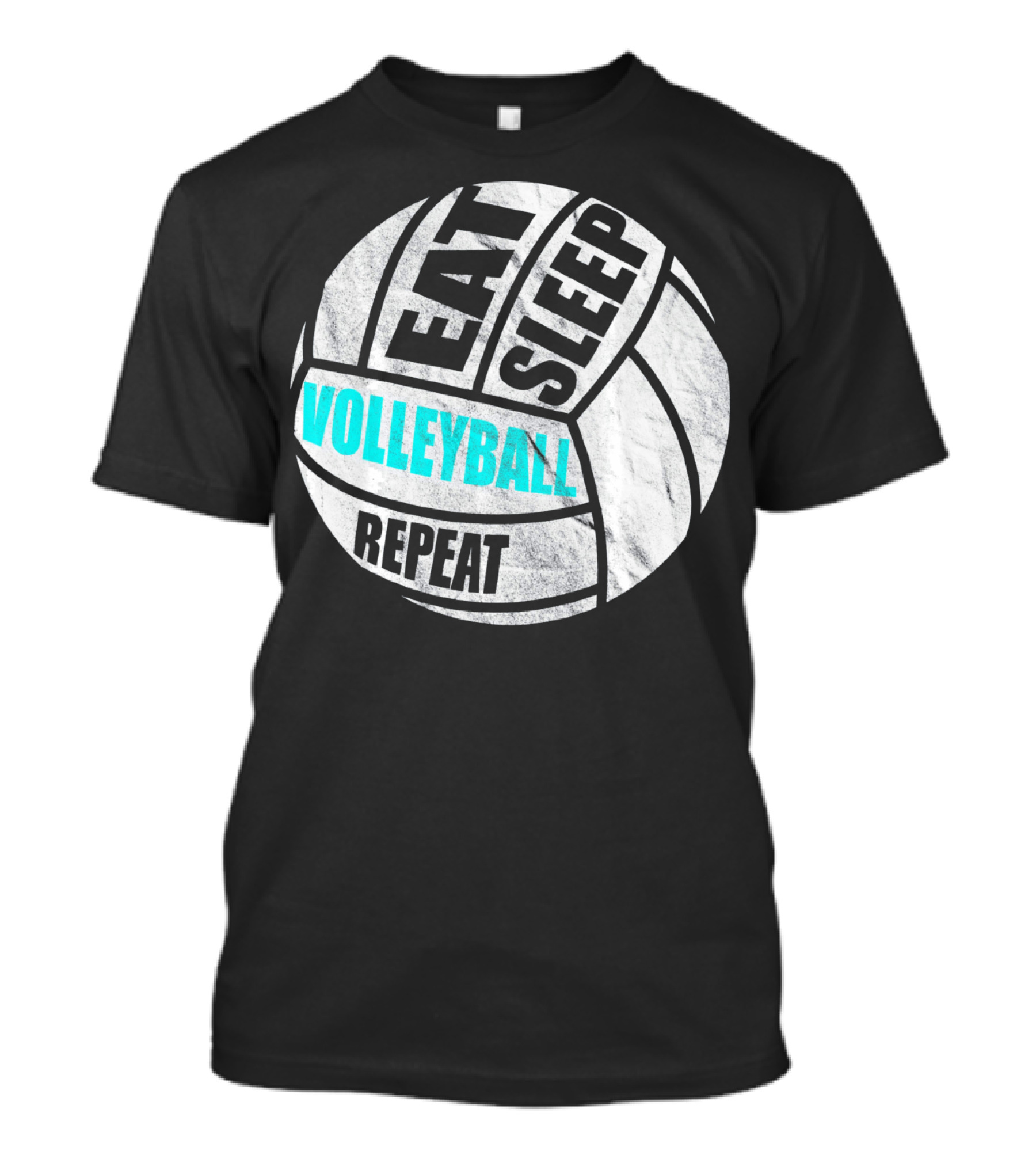 Eat Sleep Volleyball Repeat Distressed Girls Or Boys T-Shirt