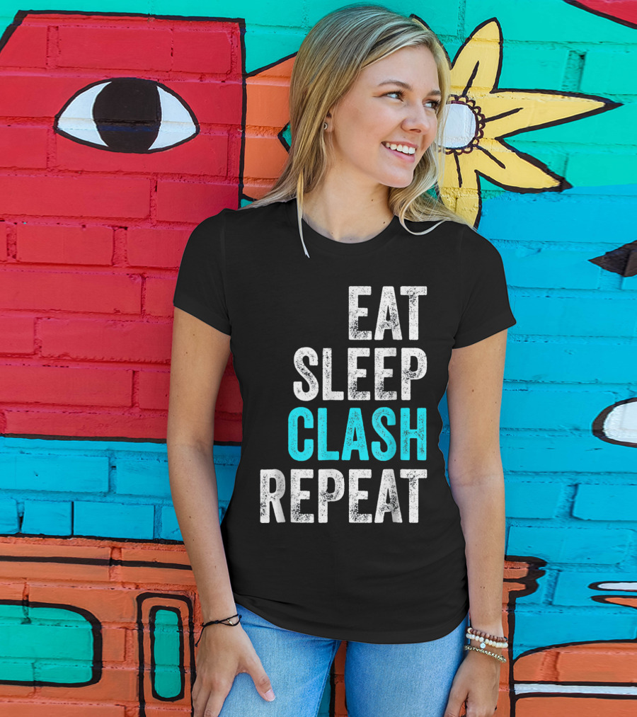 Mens Gaming Clan Eat Sleep Clash Repeat T-Shirt