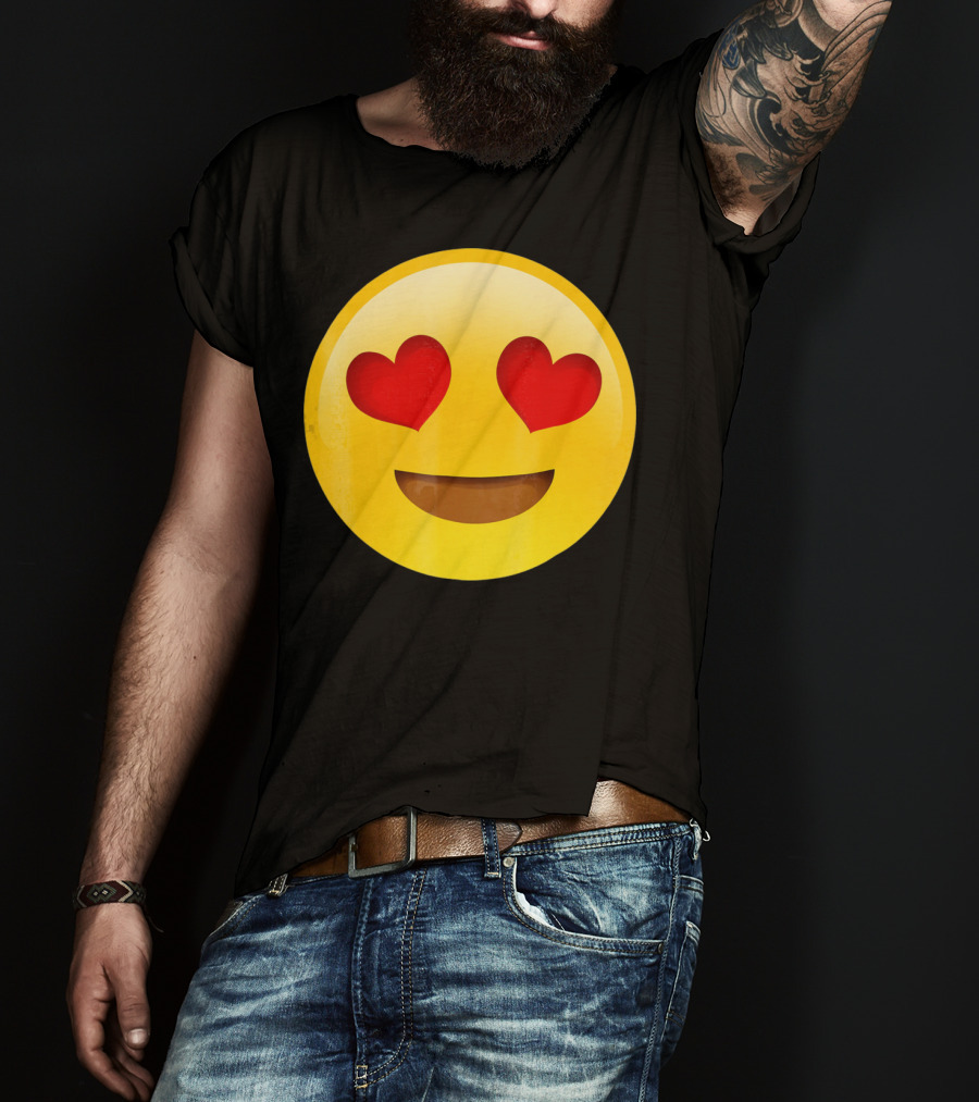 Emoji R Us Heart Eyes Smiley Love T-Shirt