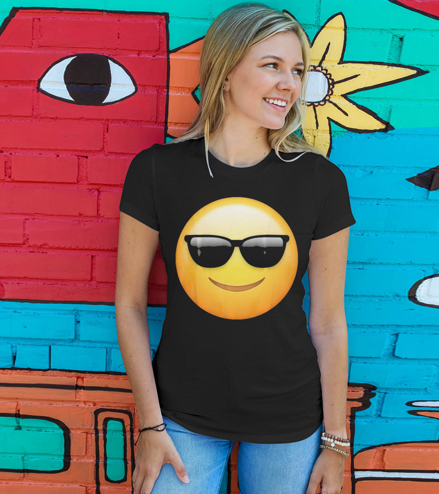 Sunglasses Emoji Cool Smiley Face T-Shirt