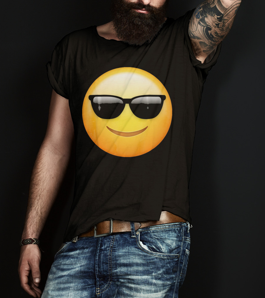 Sunglasses Emoji Cool Smiley Face T-Shirt