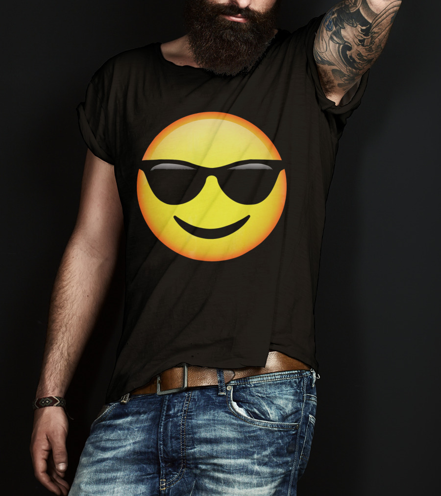 HD Emoji Sunglasses Face Emoticon T-Shirt