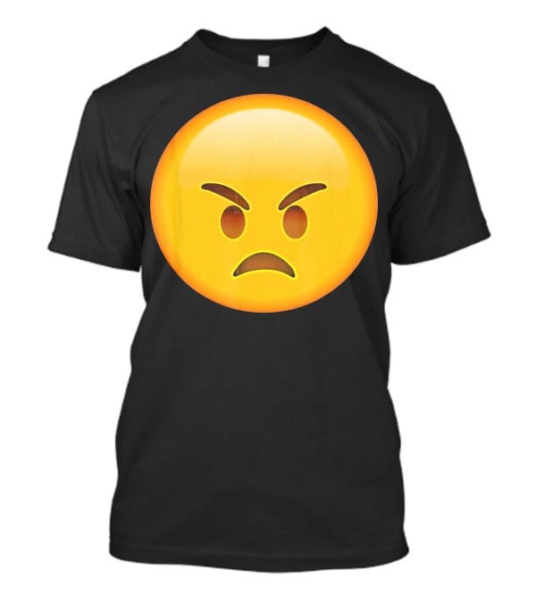 Emoji Angry Face Emoticon Mad Grumpy Upset T-Shirt