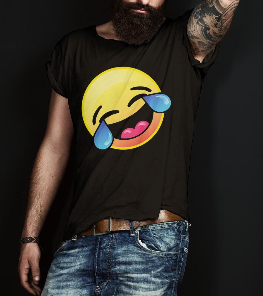 Laughing Crying Emoji Cute LOL Funny Expression T-Shirt